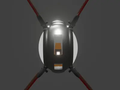 spaceship oblivion bubble Low-poly 3D model