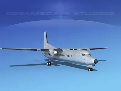 Fokker 50 Bare Metal 3D model