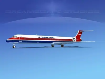 McDonnell Douglas MD83 America Air Charter 3D model
