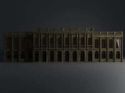 CLASSIC OLD EUROPEAN BUILDING 03 Low-poly 3D model