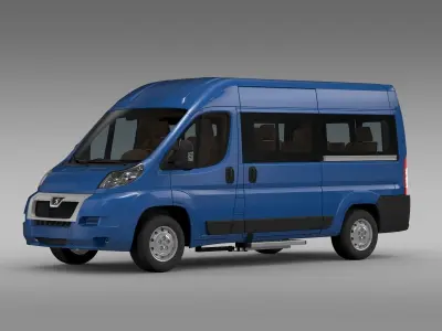 Peugeot Boxer Window Van L2H2 2006-2014 3D model