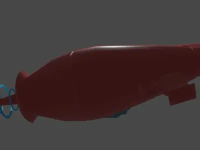 vector alien gun low poly Low-poly 3D model