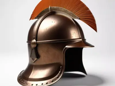 Broken Bronze Helmet 3D Model 3D model