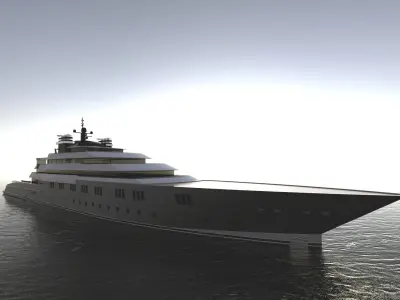 130 Meter Mega Yacht 3D model