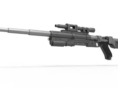 Blaster rifle A-180 from Star Wars 3D model