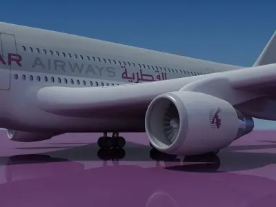 Qatar Airways Model 3D model