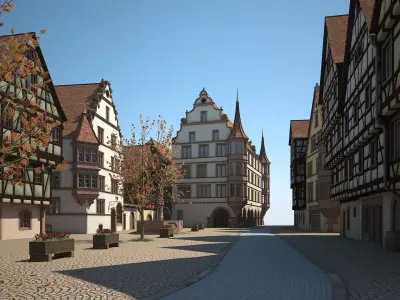 Medieval Village 3D model
