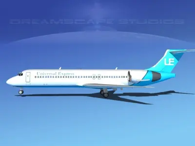 Boeing 717-200 Universal Express 3D model