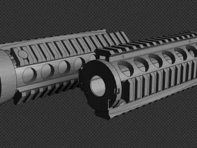 AR-15 RAS Forend Handguard Low-poly 3D model