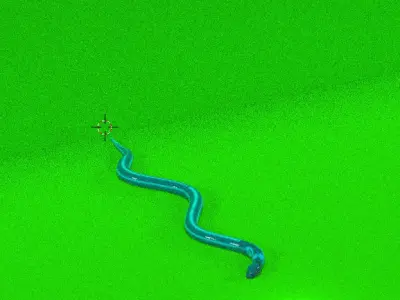 Blue Snake 3D model Animated King Cobra Model 3D model