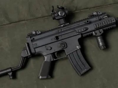 FN SCAR SC Low-poly 3D model