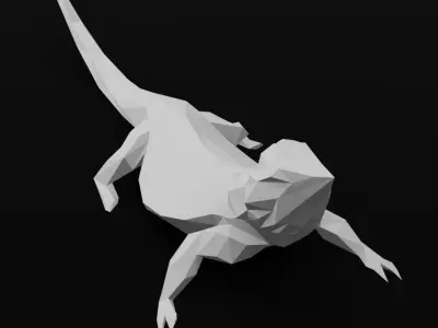 Low Poly Bearded Dragon Reptile Pet 3d Print Model 3D print model