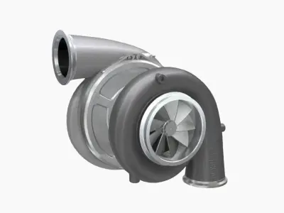 Comp Turbo CTR55140S 140mm turbocharger Low-poly 3D model