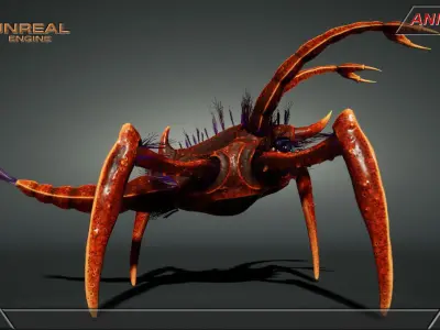  Alien Extraterrestrial Creature 03 Low-poly 3D model