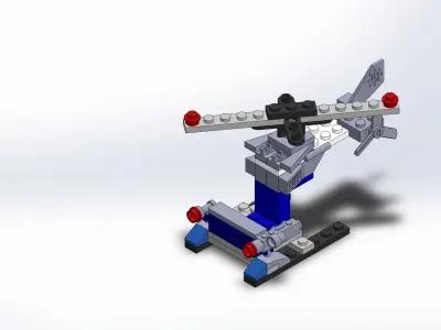 lego helicopter reverse engineer 3D print model