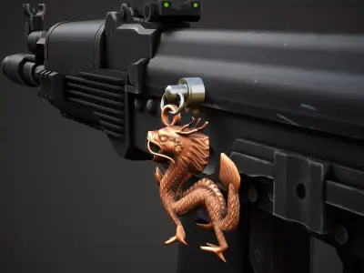 Chinese Dragon Weapon Charm - Low Poly Game Ready Low-poly 3D model