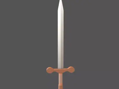 Cartoon Sword v1 005 Low-poly 3D model