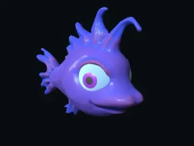 Cartoon Fish Low-poly 3D model