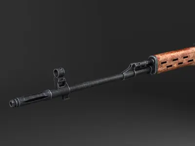 SWD Dragunov sniper rifle 3D model