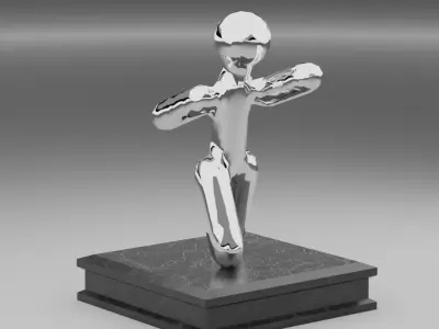 PBR Little Statue 3d Model Free low-poly 3D model
