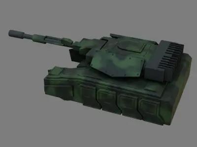 Sci-Fi Military Tank - Low Poly - Game Ready - PBR Low-poly 3D model