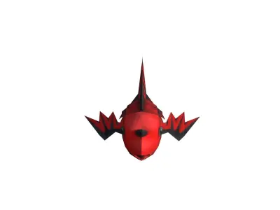 Tiger fish Low-poly 3D model