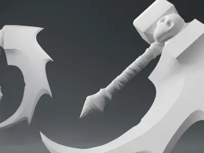 The Basher Blades Low-poly 3D model