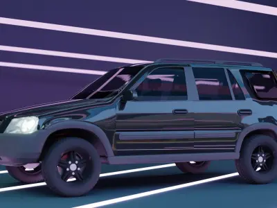 Hond Cr v CRV RD1 SUV 4x4 OFFROAD Car with basic interior Free 3D model