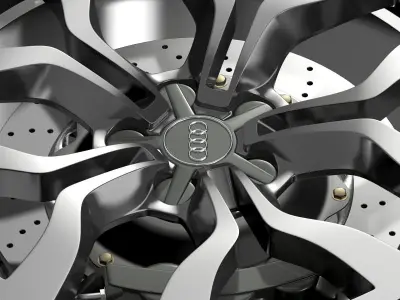 Audi R8 V10 Spyder 2013 wheel 3D model