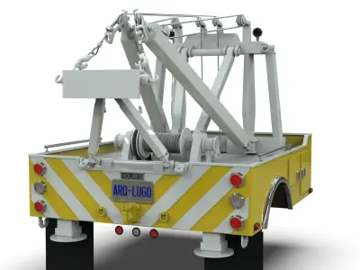 Holmes 750 Wrecker Tow Truck Equipment for Classic Trucks 3D model