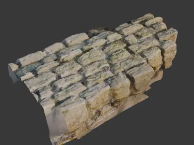 Old Stone Pavement Scan 3D model