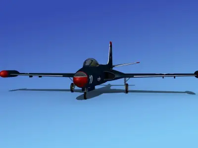 McDonnell F2H4 Banshee V02 3D model