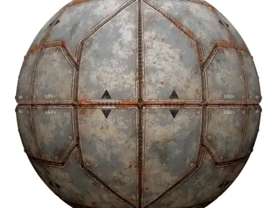 PBR Sci-Fi Industrial Texture 66 FREE SAMPLE Free low-poly 3D model