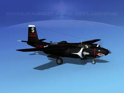 Douglas B-26B Invader V03 USAF 3D model