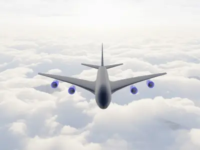 Airbus A380 Model Free low-poly 3D model