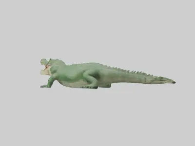 Lying Crocodile Model 1 Low-poly 3D model