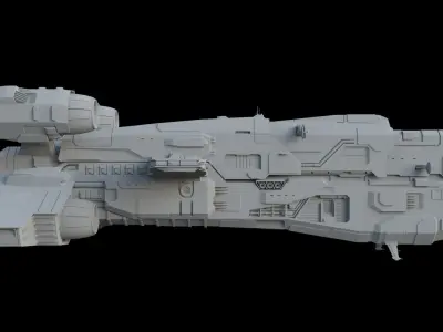 Spaceship - Sci Fi  Transport Ship 3D model