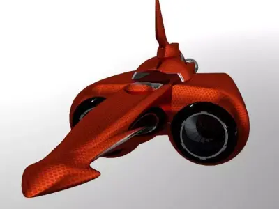 SciFi Aircraft Old Style Kenetics 3D model
