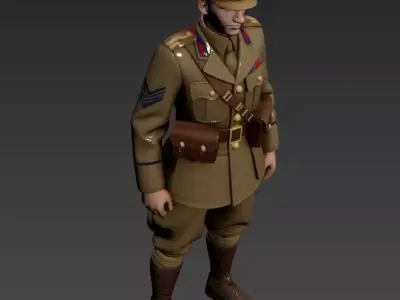 WW2 British Military Officer 3D model