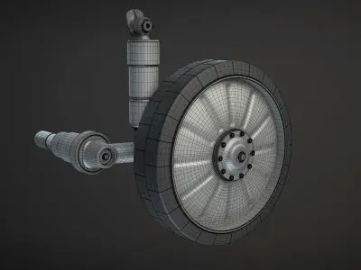 BMP IFV Wheels High-Poly Set 3D model