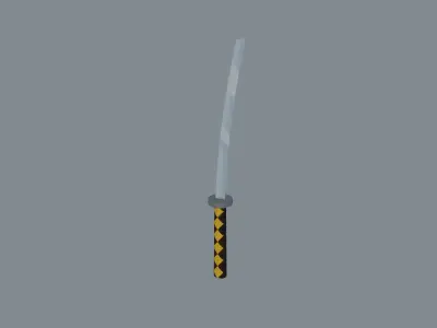 Samurai Jack Sword Low-poly 3D model