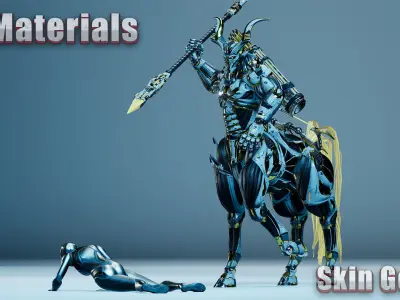 Sci-Fi Centaur Low-poly 3D model