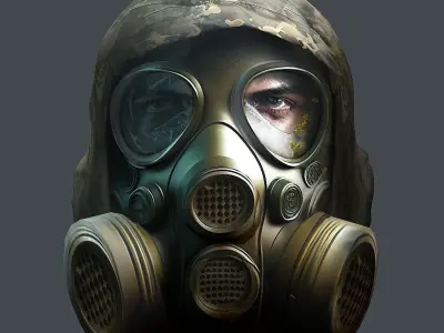 Helmet 3d model military combat Military scifi Low-poly Low-poly 3D model