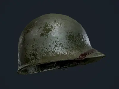 WW2 American Soldier Military Helmet Game Ready Low-poly 3D model