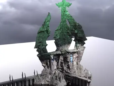 Alien Spine Tower Grand 3D model