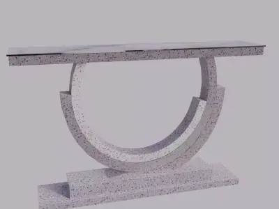 Modern Terrazzo Marble Console Table Free 3D model