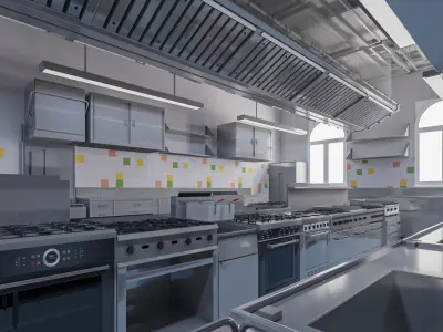 Commercial Kitchen 2 3D model