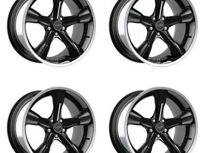 Carroll Shelby Wheel Company CS11 Wheel Gloss Black Low-poly 3D model