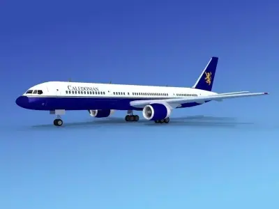 Boeing 757-200 Caledonian 3D model