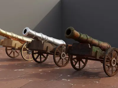 Long Range Canon V1 3D model